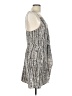 Gemma Crus 100% Polyester Print Tan Silver Cocktail Dress Size 10 - photo 4