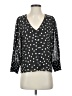 Madewell 100% Polyester Polka Dots Black 3/4 Sleeve Blouse Size 2 - photo 1