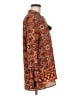 Tacera 100% Polyester Orange Long Sleeve Blouse Size M - photo 4