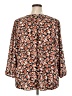 Monday Fun 100% Polyester Orange Long Sleeve Blouse Size 2X - photo 2