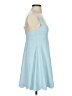 Assorted Brands Solid Blue Casual Dress Size S - photo 4
