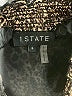 1.State Animal Print Brown Long Sleeve Blouse Size L - photo 7