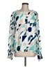 AP.NY Print Teal Long Sleeve Blouse Size M - photo 1