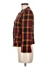 View 100% Acrylic Tweed Burgundy Orange Blazer Size 8 - photo 5