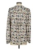 Ann Taylor LOFT 100% Polyester Floral Ivory Long Sleeve Blouse Size S - photo 2