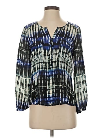 Parker Long Sleeve Silk Top (view 1)