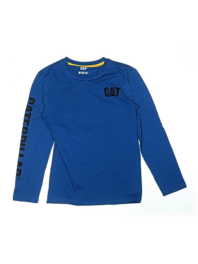 Pre-owned Cat Kids' Long Sleeve T-shirt In Blue