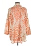 CAbi 100% Polyester Animal Print Orange 3/4 Sleeve Blouse Size M - photo 2