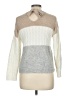 Twine & String Color Block Gray Pullover Sweater Size M - photo 2