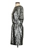 Broadway & Broome 100% Polyester Metallic Silver Cocktail Dress Size 0 - photo 5