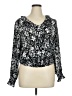 Counterparts 100% Polyester Black Long Sleeve Blouse Size XL - photo 1