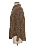 J.Crew 100% Silk Animal Print Brown Long Sleeve Silk Top Size 4 - photo 5