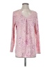 Carole Hochman Pink Long Sleeve Henley Size S - photo 1