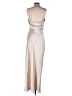 Bec & Bridge 100% Polyester Metallic Silver Ivory Cocktail Dress Size 10 - photo 2