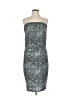 Veronica M. Chevron-herringbone Gray Silver Casual Dress Size L - photo 1