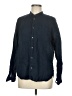 Unbranded Solid Blue Long Sleeve Button-Down Shirt Size M - photo 1