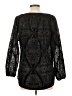 Signature Studio 100% Polyester Black 3/4 Sleeve Blouse Size L - photo 2