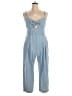 Assorted Brands Solid Blue Jumpsuit Size L - photo 1