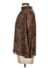1.State Animal Print Brown Long Sleeve Blouse Size L - photo 5