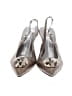 Hispanitas Metallic Silver Tan Heels Size EU 38 - photo 2