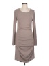 Express Solid Gray Casual Dress Size L - photo 1