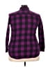 Riders Plaid Purple Long Sleeve Blouse Size 18 - photo 2