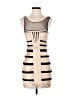 BCBGMAXAZRIA 100% Polyester Stripes Tan Cocktail Dress Size 0 - photo 1