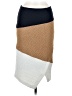 HD in Paris Color Block Tan Casual Skirt Size 6 - photo 1