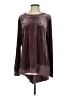 Easel Burgundy Long Sleeve Blouse Size S - photo 1