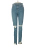 Topshop Hearts Blue Jeans Size 26 waist - photo 1