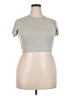 WeWoreWhat Gray Short Sleeve Turtleneck Size XL - photo 1
