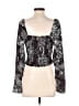 Open Edit 100% Polyester Black Long Sleeve Top Size XS - photo 2