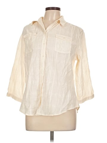 Bit & Bridle 3/4 Sleeve Button-Down Shirt (view 1)