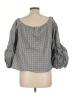 Guest Editor Plaid Gray 3/4 Sleeve Blouse Size L - photo 2