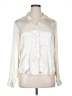 George Metallic Ivory Long Sleeve Blouse Size XL - photo 1