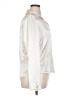 George Metallic Ivory Long Sleeve Blouse Size XL - photo 4