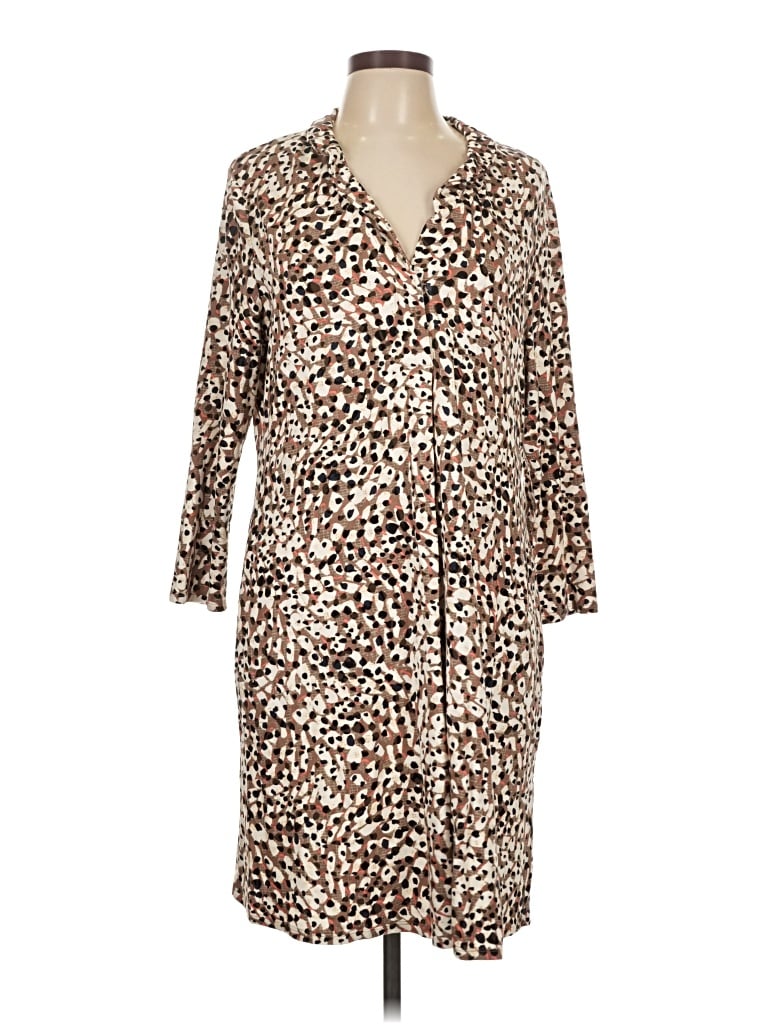 Pre-owned Nic + Zoe Casual Dress In Brown