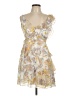 Lini 100% Polyester Paisley Yellow Ivory Cocktail Dress Size L - photo 1