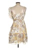 Lini 100% Polyester Paisley Yellow Ivory Cocktail Dress Size L - photo 2