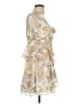 Lini 100% Polyester Paisley Yellow Ivory Cocktail Dress Size L - photo 4