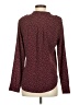 Noir Print Burgundy Long Sleeve Blouse Size S - photo 2