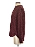 Noir Print Burgundy Long Sleeve Blouse Size S - photo 5