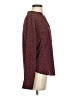 Noir Print Burgundy Long Sleeve Blouse Size S - photo 4