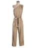 Express 100% Polyester Solid Tan Jumpsuit Size S - photo 1