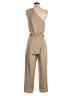Express 100% Polyester Solid Tan Jumpsuit Size S - photo 2