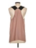 Mason 100% Silk Tan Sleeveless Silk Top Size 2 - photo 2