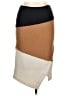 HD in Paris Color Block Brown Casual Skirt Size 6 - photo 1