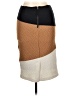 HD in Paris Color Block Brown Casual Skirt Size 6 - photo 2