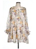 AaKaa 100% Polyester Print Gray Casual Dress Size L - photo 1
