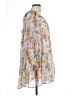 AaKaa 100% Polyester Print Gray Casual Dress Size L - photo 4